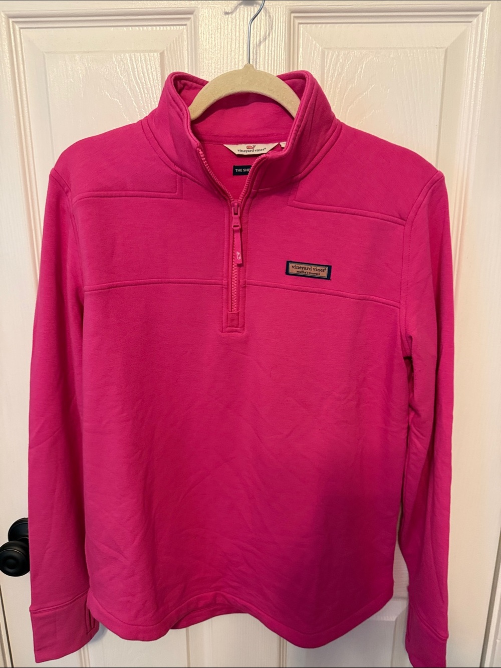 Vineyard Vines Hot Pink Half-Zip Pullover